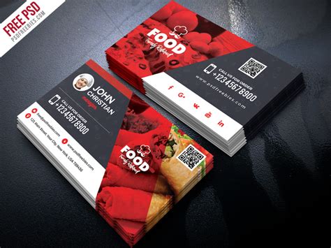 Free Restaurant Business Card PSD | PSDFreebies.com