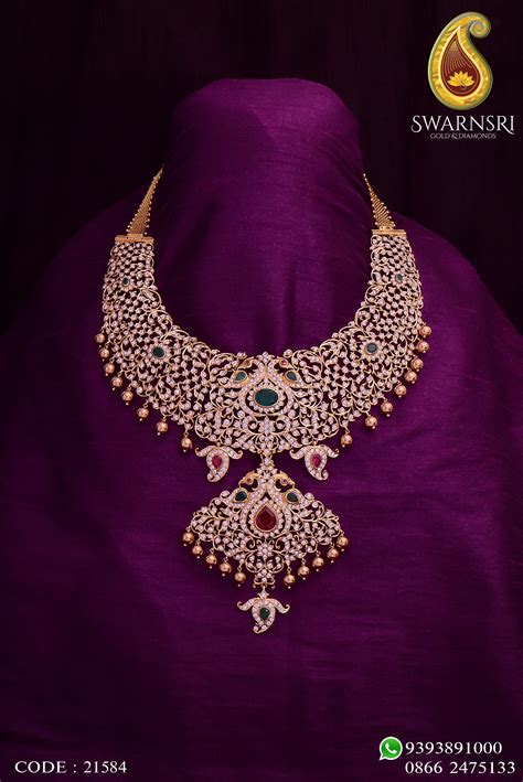 Grandeur Diamonds Necklace by SwarnSri Gold & Diamonds, Vijayawada. #Swarnsri #Vijayawa ...