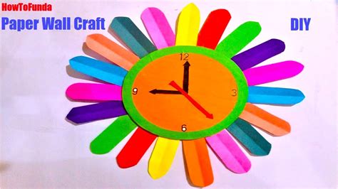 paper wall clock craft ideas | wall clock project | diy | craft ideas ...