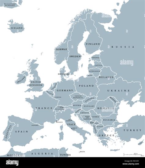 Map Europe Countries Labeled