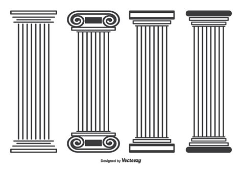 Roman Stayle Pillar Vector Shapes 105204 Vector Art at Vecteezy