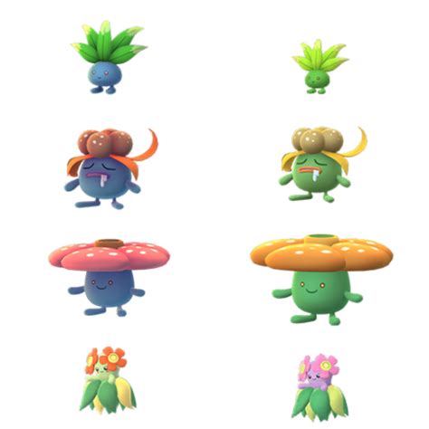 Oddish family shiny comparison. Expected to be released on October 3rd when New Taipei City ...