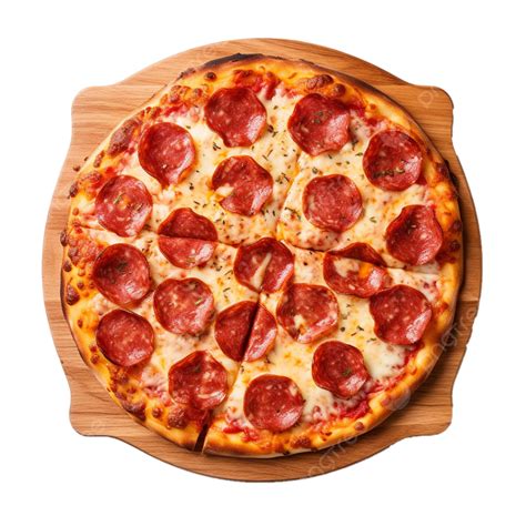 Pepperoni Pizza Served On Wooden Plank, Pepperoni Pizza, Fast Food ...