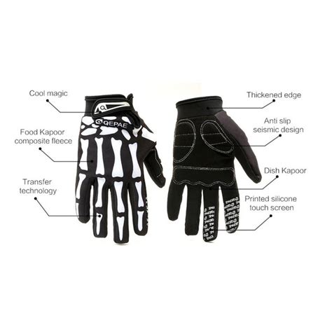 Full Finger Skeleton Motorcycle Gloves - USAMERICA SHOP