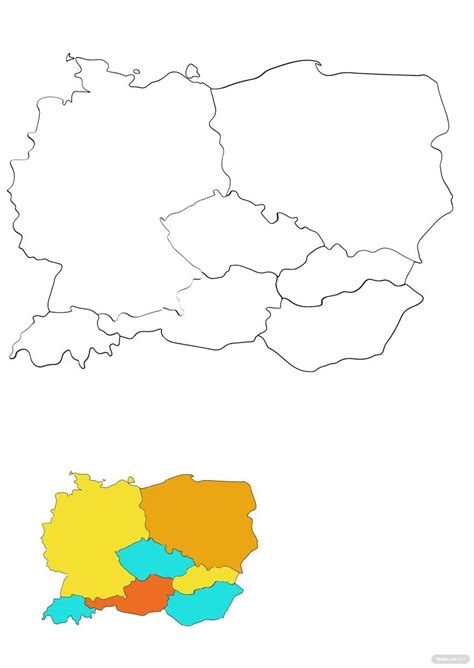 Central Europe Map Coloring Page in PDF - Download | Template.net