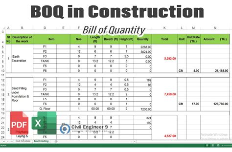 Bill Of Quantities Malaysia Template Bill Of Quantities Format This | SexiezPicz Web Porn