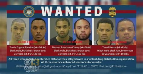 ATF: Three Fugitives Wanted For Murder, Drug Charges - CBS Baltimore