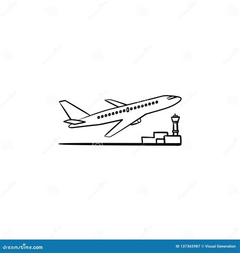 Airplane Taking Off On Earth Map Vector Illustration | CartoonDealer ...