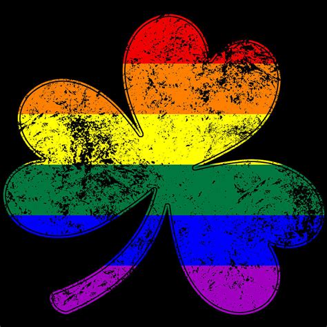 LGBTQ Shamrock Pride Flag Digital Art by Patrick Hiller - Fine Art America