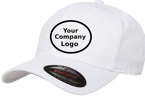 CUSTOM Company Logo Embroidered Hat FLEXFIT Baseball Hat ADD - Etsy