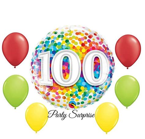 100th Birthday Balloon Package, 100th Birthday, 100 Years Balloon ...