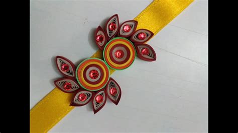 How To Make Quilling Rakhi - YouTube