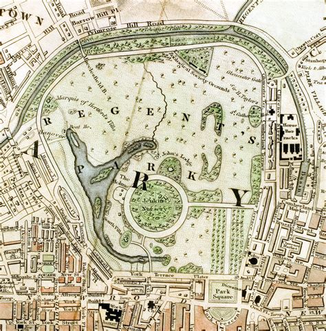 File:Regent's Park London from 1833 Schmollinger map.jpg - Wikimedia Commons