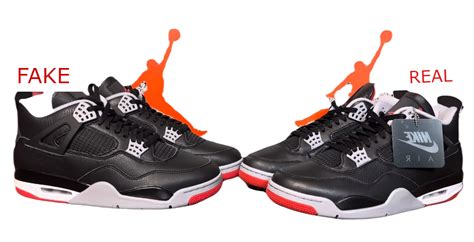 How To Spot & Identify The Fake Air Jordan 4 Bred Reimagined