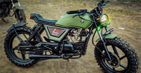 Hero Splendor modified into a scrambler motorcycle looks beautiful