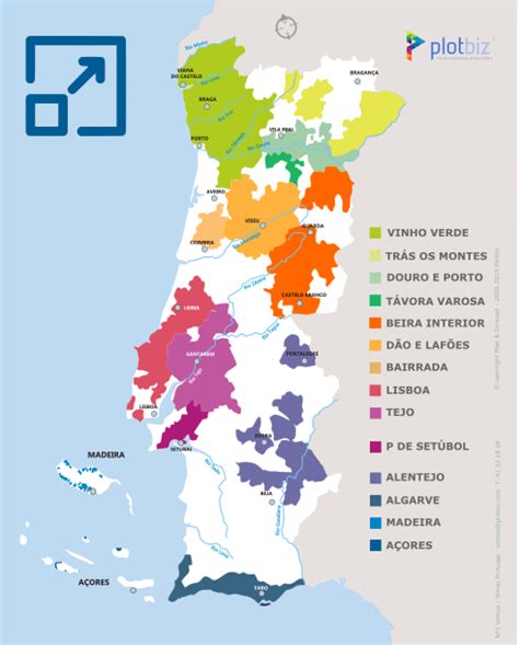 Portugal Wine Map & Info / Plotbiz