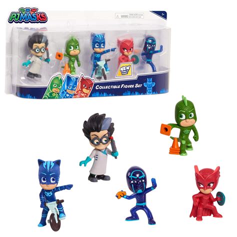 Buy PJ s Collectible 5-Piece Figure Set,Catboy, Owlette, Gekko, Romeo, and Night Ninja, Kids ...