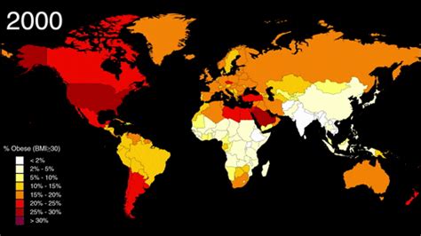 Watch 40 years of the world getting fatter in this animated map | World ...