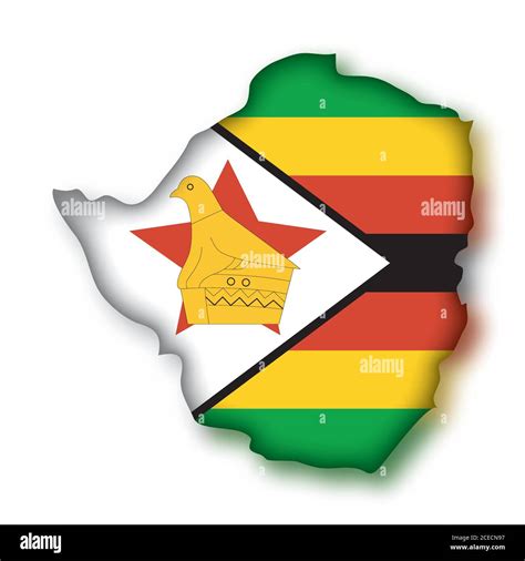 Zimbabwe map flag Stock Vector Image & Art - Alamy