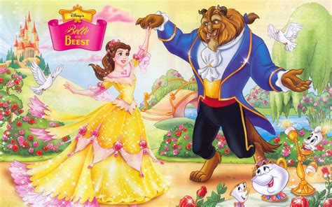 Belle and Beast - Disney Couples Wallpaper (7359499) - Fanpop