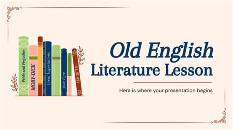 Old English Literature Lesson | Google Slides & PPT