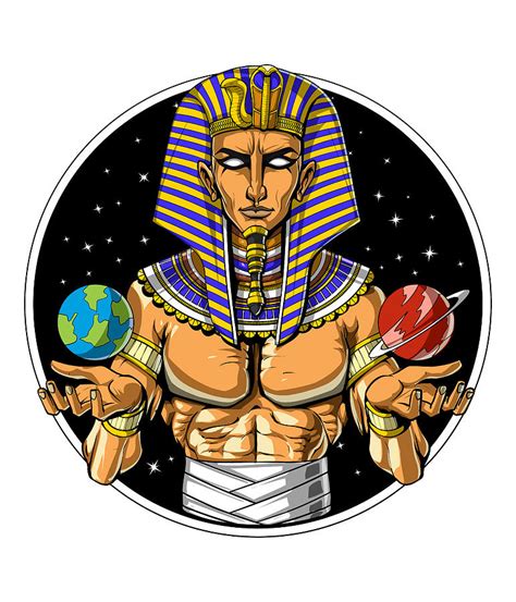 Space Egyptian Pharaoh Digital Art by Nikolay Todorov - Pixels