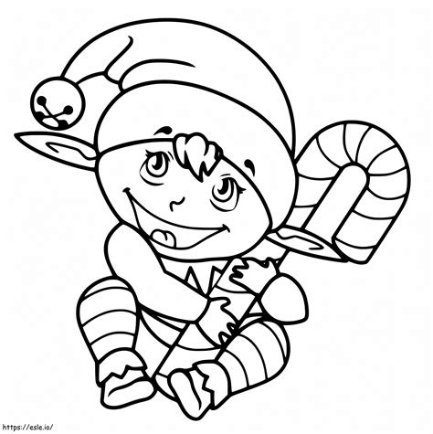 Cute Elf coloring page