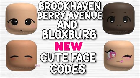 *NEW* CUTE FACE ID CODES FOR BROOKHAVEN 🏡RP, BERRY AVENUE, BLOXBURG 😍 ...