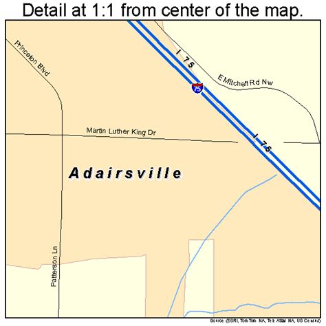 Adairsville Georgia Street Map 1300436