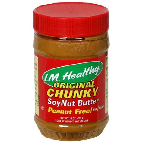 Im Healthy Soy Nut Butter Peanut Free Chunky 15-ounce Plastic Jars Pack Of 6 by I.M. Healthy ...