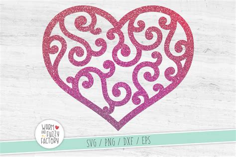 Heart svg, Swirly heart svg, Scroll heart svg | SVG Cut File (326550) | Cut Files | Design Bundles