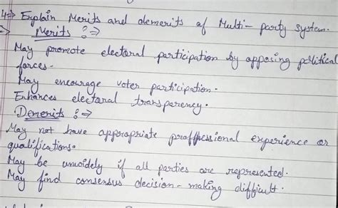 What is the multi party system explain merits and demerits of multi ...