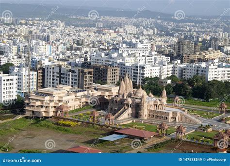 Swaminarayan Temple Aerial View from the Hill, Pune, Maharashtra, India ...