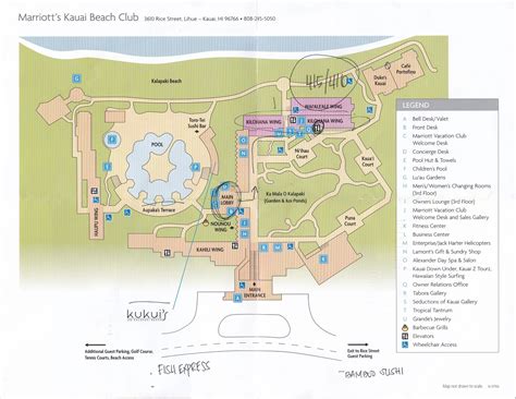 Marriott Kauai Beach Club Resort Map - Printable Online