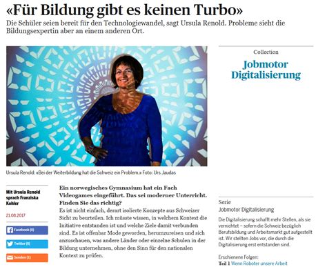 CEMETS Director Ursula Renold gave an Interview to the Swiss Newspaper Der Bund – CEMETS ...