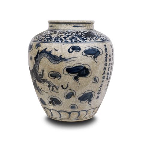 Small ceramic vase dragon - Asian Mix Interior