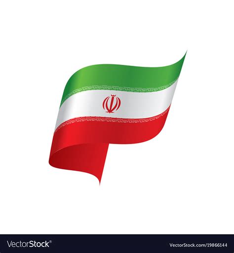 Iran flag Royalty Free Vector Image - VectorStock