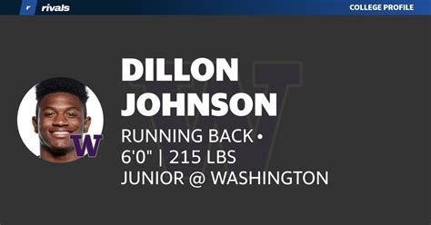 Dillon Johnson JUNIOR Running Back Washington