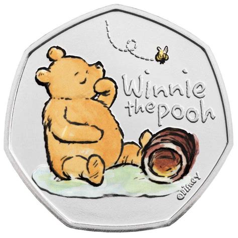 2020 Winnie the Pooh UK 50p Coloured BU Coin - CrawleyCoins