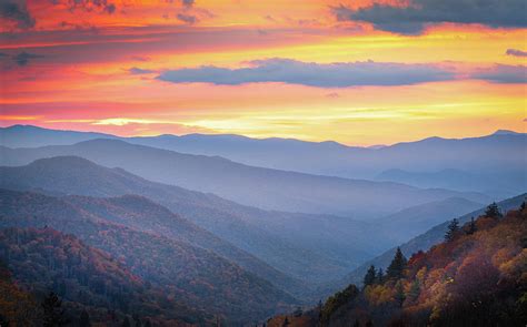 Autumn Sunrise In Smoky Mountain National Park by Jordan Hill