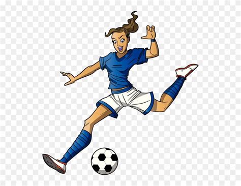 Player Cartoon Girl Clip Art Women - Girl Soccer Player Drawing - Png Download (#228285 ...