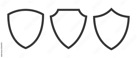 Set of vector Shield icons isolated. Stock Vector | Adobe Stock