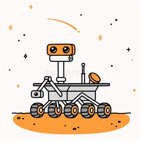 Mars Rover, Robotic Space Autonomous Vehicle on a Deserted Planet, Top ...