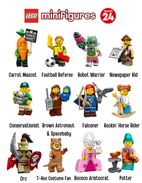 Lego Minifigures Series 24 January 2024 Calendar - Ana Pierette