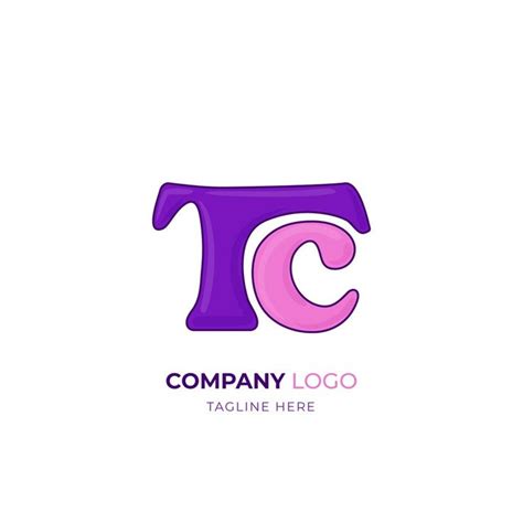 Free Vector | Hand drawn tc logo design template in 2022 | Logo design ...