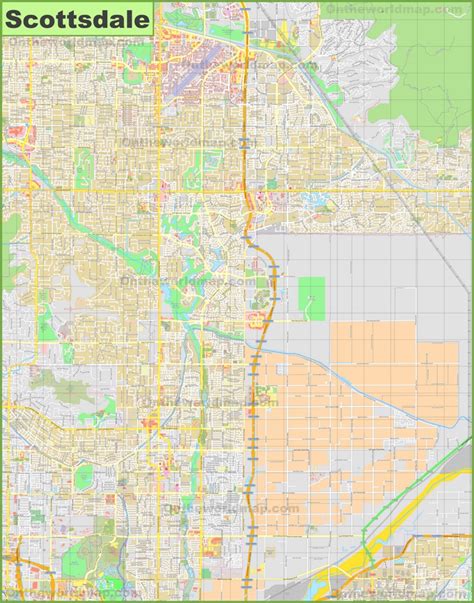 Detailed Map Of Scottsdale AZ