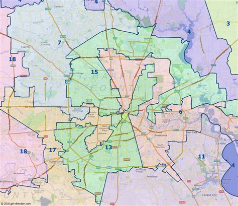 Map of Houston Senate Districts 2016