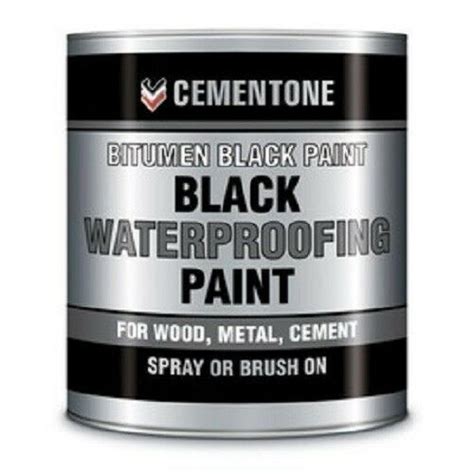 Black Bitumen Paint 1 litre waterproof roofing
