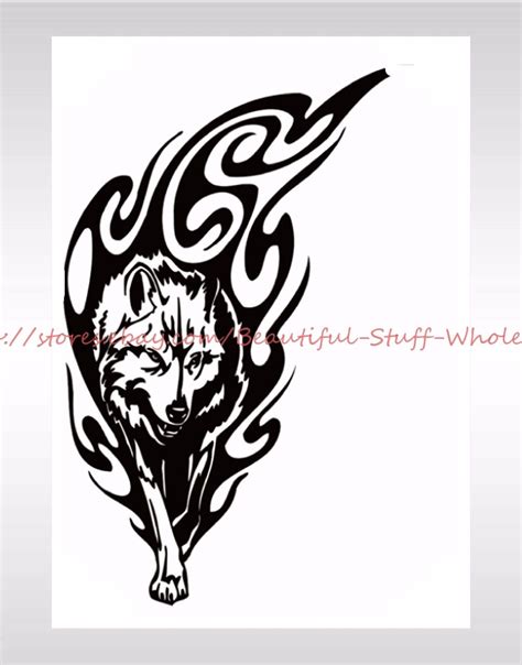 Tribal Wolf Tattoo Design