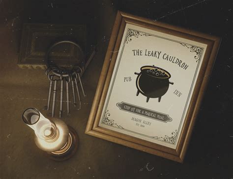 Free Harry Potter Leaky Cauldron Sign - Elva M Design Studio